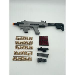 DIY Foam Blaster Soft Bullet Combination Gray Toy Gun for 8+ Kids w/ Accessories